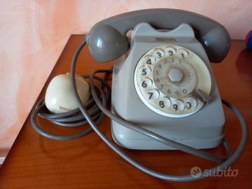 Telefono Fisso Vintage a DiscoRotella bigrigio