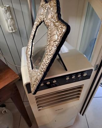 Specchiera da tavolo vintage placcata in argento -