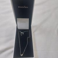 pandora collana intreccio cuori 