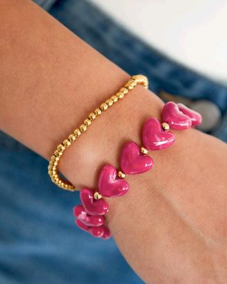 braccialetto elastico con perline