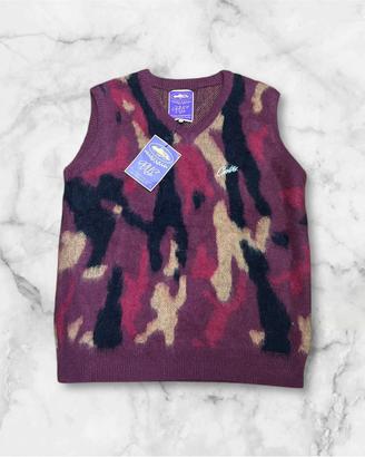 Gilet Corteiz con scollo a V, bordeaux da uomo