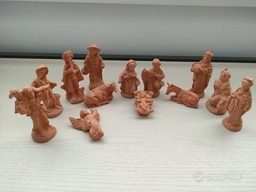 presepe in terracotta realizzato a mano 