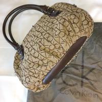 Borsa originale Calvin Klein, stoffa e pelle brown