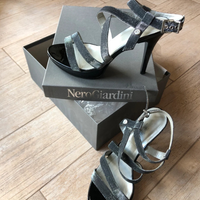 Scarpe 39 NeroGiardini eleganti sandalo tacco alto