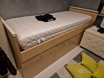 Letto c/contenitori 90x210 cm