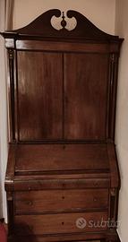 ANTICO TRUMEAU COMÒ CREDENZA DOPPIO CORPO RIBALTA