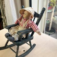 Bambola vintage con viso in porcellana