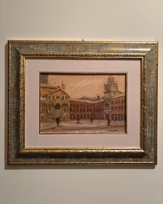 Quadro Piazza Grande Innevata - Giovanni Masetti