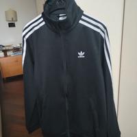 Adidas felpa giacca bianco nero. Taglia 42 (I)