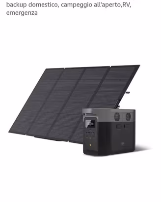 Centrale elettrica ecoflow+pannelli solari 400w