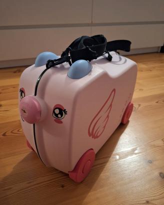 Valigia cavalcabile rosa