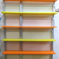 libreria moretti compact arancione e verde lime