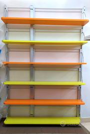 libreria moretti compact arancione e verde lime