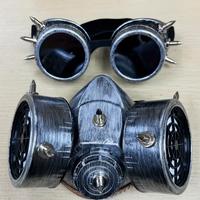 Maschera + occhiali steampunk – argento - cosplay