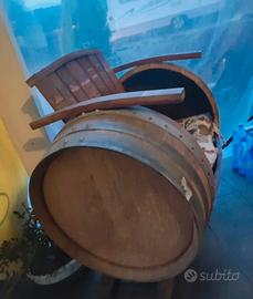 Panchina botte realizzata a mano