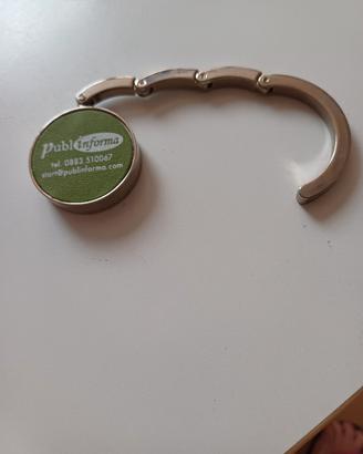 Gancio appendi borsa in metallo da tavolo