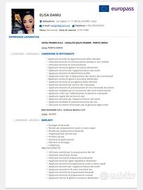 Cameriera sala / bar