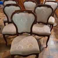 sei poltrone sedie '800