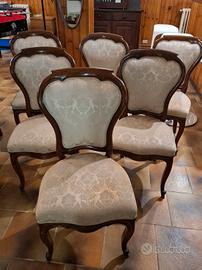 sei poltrone sedie '800