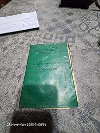 libretto originale Fiat 850 Spider da collezione 