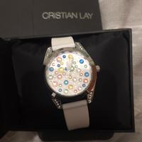 Orologio nuovo bianco pietre colorate