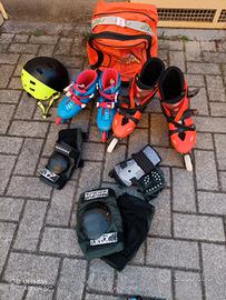 Set pattini in linea  completo 