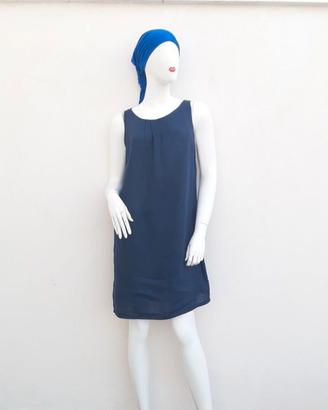 Abito copricostume  100% lino blu