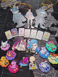 Spillette e ciondoli in acrilico 