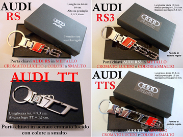 PORTA CHIAVI AUDI RS RS3 TT TTS metallo chiave NEW