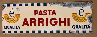 Scritta smaltata vintage insegna pasta arrighi