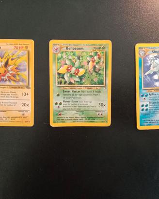 2 Holo + 1 rare vintage 2000 2001 Pokemon iconiche