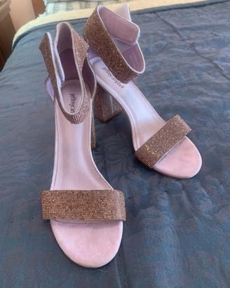 Sandalo rosa gold glitter