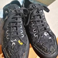 Superga taglia 38 – Sneakers in macramelé nero