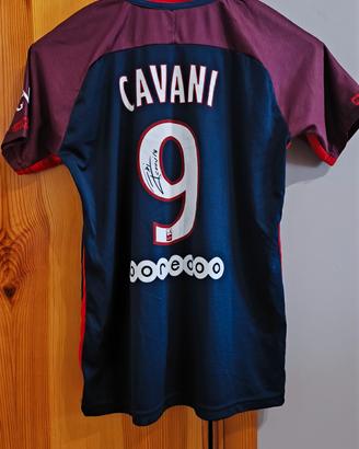 Maglia PSG Cavani autografata 