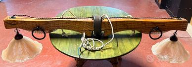 Giogo Lampadario restaurato a mano