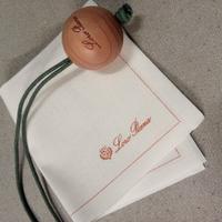 fazzoletto bianco nuovo con logo Loro Piana 