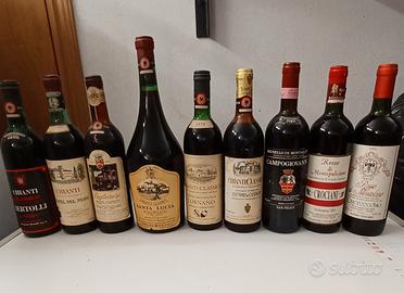 Set bottiglie di vino da collezione