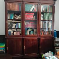 Libreria / Vetrina in mogano a sei ante