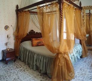 Letto baldacchino+materas.ortoped.+rete motorizz.