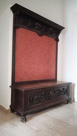 Cassapanca antica in noce '800