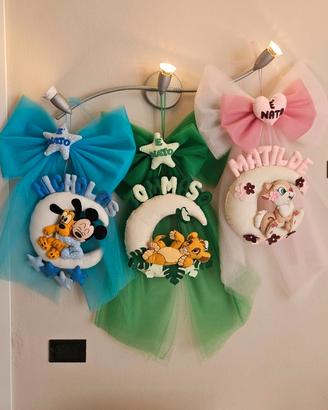 Fiocchi nascita personalizzati