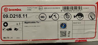 Diischi freni Brembo CRV I serie nuovi