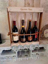 Porta vino in legno