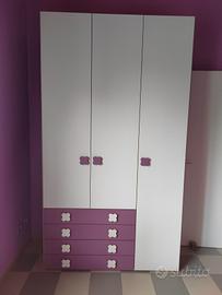 Armadio 3 ante con 4 cassetti 