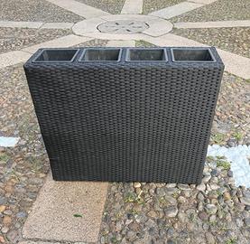 8 Fioriera polyrattan L95 X P27 X H75