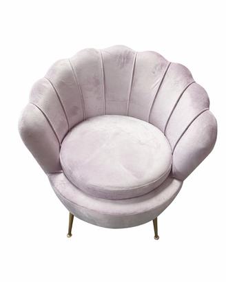 Poltroncina velluto rosa/lilla NUOVA