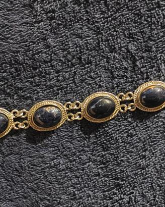 Bracciale vintage argento 800 pietre dure