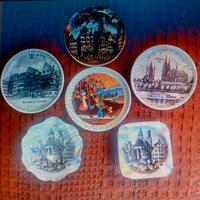 6 Porcellane Bavaria Città di Germania  Souvenir 