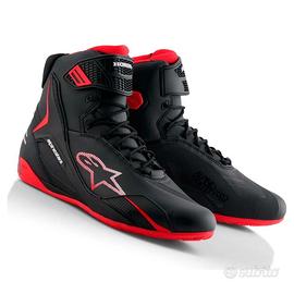 Scarpa moto uomo FASTER-4 BLACK RED dell'ALPINESTA
