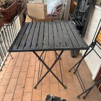 Tavolo e 2 Sedie in FERRO BATUTTO